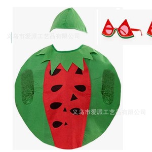 Disfraz infantil de sandía, tela no tejida, ropa para actuaciones en escenario para niñas, desfile de moda de verano - Product Image 1