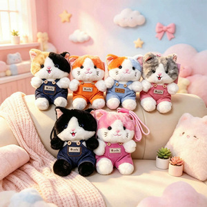 Nuevo Juguete de Peluche <span class=keywords><strong>Gato</strong></span> de la Fortuna con Correa para Pantalones, Muñeco de <span class=keywords><strong>Gato</strong></span> Compañero de Mesa, Lindo Colgante de Cordero, Regalo de Cumpleaños para Niños - Product Image 2