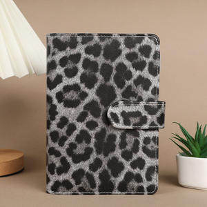 Carpeta de cuaderno de cuero Pu con estampado de leopardo A5 <span class=keywords><strong>A6</strong></span>, bolsillo para planificador de presupuesto, sobres de presupuesto personal, sistema de carpeta con cremallera - Product Image 2