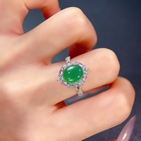 Factory Wholesale Custom 925 Sterling Silver Gold Plated Oval Cut Agate8x10mm Luxury Gemstone Ring Engagement Gift Party Wedding