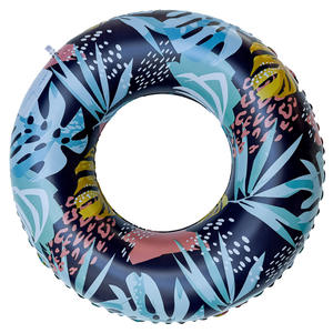 Flotador Inflable de Hojas Coloridas de Moda, Anillo de Natación Grueso Unisex para Piscina y Parque Acuático, PVC - Product Image 5