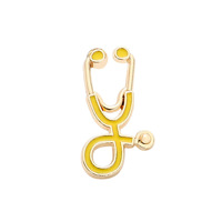 Hôpital médical Design stéthoscope broche broches Badge émail revers broches pour infirmière médecin broches femmes hommes