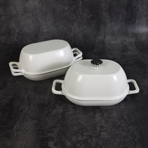 Cloche à pain OEM sous marque privée, vente en gros, 2-en-1 ovale en fonte émaillée pour <span class=keywords><strong>boulanger</strong></span> de pain au levain, destinée aux distributeurs d'articles de cuisine - Product Image 3