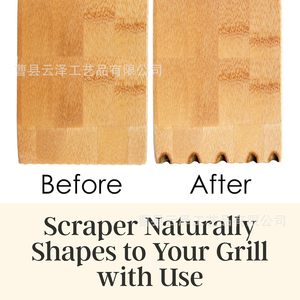 Espátula de madera para barbacoa con abridor de botellas, multifuncional, estilo retro, para limpieza de parrillas. - Product Image 4