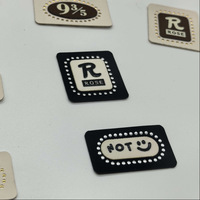 Étiquettes en cuir véritable de haute qualité, personnalisées avec logo en relief, découpées au laser, écologiques, à coudre sur les vêtements