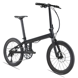Vélo pliant en fibre de carbone KABON 20 pouces, 9 vitesses, frein à disque hydraulique, ultra léger, portable, vélo de ville pour les trajets quotidiens - Product Image 1