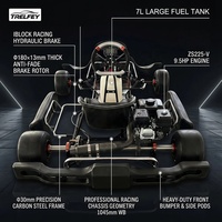 Go Kart de Gasolina, Venta al Por Mayor, Personalizado, de Carreras, 225cc, 9.5HP, con Frenos de Disco Hidráulicos, Certificado CE, para Adultos, OEM
