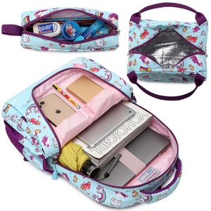 All'ingrosso multicolore 3-in-1 zaino per studenti Set grande impermeabile leggero da ragazza <span class=keywords><strong>unicorno</strong></span> zaino portatile con caratteristiche per bambini - Product Image 2