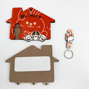 Décoration de carnet personnel, cadeaux de la Saint-Valentin, supports de sublimation personnalisés, <span class=keywords><strong>porte</strong></span>-clés en MDF - Product Image 6