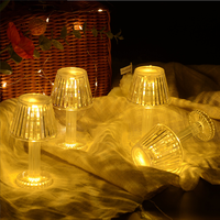 Veilleuse électronique LED transparente en acrylique, mini bougie d'ambiance en verre simulé avec projection pour la maison - Vente chaude