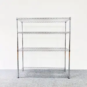 Professional Made Secure NSF Certificate Chrome Zinc Powder Coating Storehouse Restaurant Wire Shelving