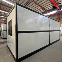 Petite villa modulaire de luxe à 2 étages avec chambre à coucher préfabriquée Mini maison pliable en acier prête à l'emploi pour le magasin