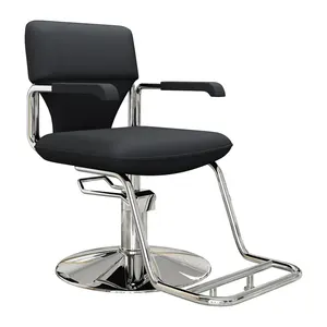 hydraulic beauty equipment woody reclining styling round base hair salon chair barber supplier