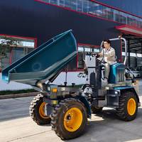 Usage agricole Mini Dumper Tracteurs 4 roues Godet de grande capacité avec moteur diesel KUBOTA Chargeur durable à vendre
