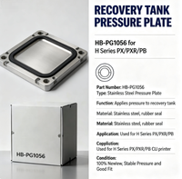 Réservoir de récupération PX/PXR/PB en acier inoxydable avec plaque de pression HB-PG1056 pour la série H
