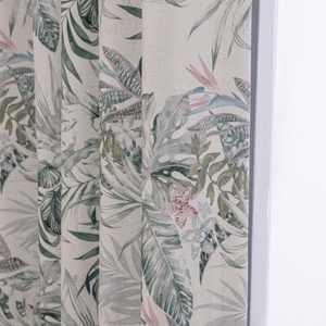 Usine Vente Tissé Plaine Style Textile Rouleau GRS Certifié Plein Blackout Lin Rideau Tissu 100% Polyester Croix Lin Conception - Product Image 1