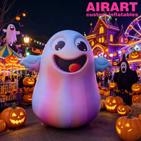 Fantôme géant gonflable dégradé avec ailes, modèle de personnage fantôme gonflable personnalisé pour événements extérieurs, fêtes et centres commerciaux