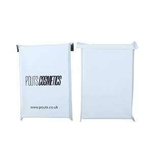 Bolsa de Correo Blanca Reciclada Impermeable, Bolsa de Embalaje de Envío con Logotipo Personalizado Impreso en Negro, Bolsa de Correo Más Gruesa para Ropa - Product Image 3