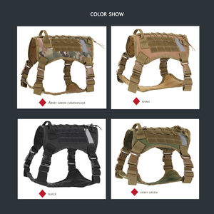 Harnais Tactique Personnalisable pour <span class=keywords><strong>Chien</strong></span> – Ensemble Réfléchissant d'Entraînement pour Grands Chiens, <span class=keywords><strong>Sac</strong></span> à <span class=keywords><strong>Dos</strong></span> de Service en Polyester Solide pour la Marche - Product Image 2