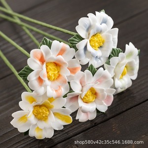 Handmade Ceramic Peony <strong>Flowers</strong>, Artificial Floral Decor for Living Room, Dining Table Centerpiece, <strong>Vase</strong> Arrangement - Product Image 3