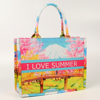 OLEI benutzer definierte Mode Einkaufstasche lässig Frauen Handtasche Designer berühmte Marken Stickerei Druck Blume Leinwand Damen handtasche