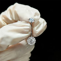 Anneau de nombril en alliage de titane F136, 14G, motif fleur en zircone, bijou de piercing de nombril à filetage interne