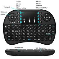 Teclado Inalámbrico RGB y Mouse Inalámbrico, Mini Mouse y Teclado Combinados, Ergonómico Inalámbrico con Panel Táctil para Smart TV