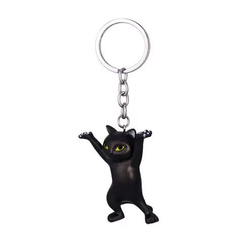 사용자 정의 디자인 사랑스러운 고양이 모양 3D 만화 PVC 키 체인 매력 자동차 열쇠를위한 기념품 배낭 사랑스러운 가방 펜던트 장난감