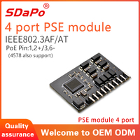 SDAPO ppe04 IEEE802.3af/at modul PSE 4 Port standar dan setiap Port 30W mendukung 10M/100M/1000M/10G dll modul PoE penjualan