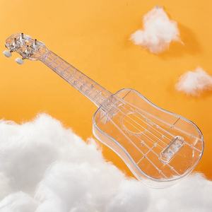 <span class=keywords><strong>Ukelele</strong></span> <span class=keywords><strong>Transparente</strong></span> de 21 Pulgadas para Niños/Adultos Principiantes, Ligero y Exquisito, en Rosa/Azul/Blanco, Venta al por Mayor - Product Image 3