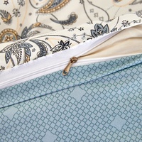 Nouvel ensemble de literie moderne tissé respirant et écologique en polyester 100 %, motif géométrique, 3 pièces, personnalisé pour lit King et Queen