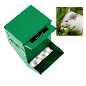 Conteneur d'alimentation en métal durable avec couvercle pour rongeurs, lapins, cochons d'Inde, garantie longue durée de vie - Product Image 3