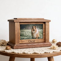 Urna de Madera para Mascotas Directo de Fábrica |   Lugar de Descanso Digno con Textura Natural para Mascotas Queridas, Ecológico y Biodegradable