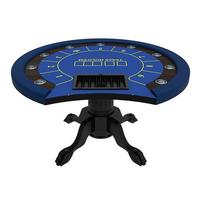 Luckyh — Table de Poker pour 8 personnes, tissu doux, ronde, Simple, avec tasse à eau en acier inoxydable