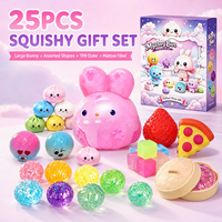 Lot de 25 jouets sensoriels TPR en forme de lapin, remplis de maltose, assortis, en boîte cadeau, pour la vente en gros
