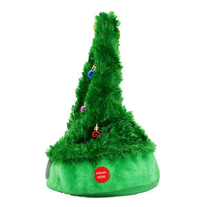 Chapeau <span class=keywords><strong>de</strong></span> Noël électrique HY6, nouveau chapeau <span class=keywords><strong>de</strong></span> Père Noël électrique chantant et dansant, peluche amusante, chapeau <span class=keywords><strong>de</strong></span> Père Noël <span class=keywords><strong>qui</strong></span> bouge - Product Image 5