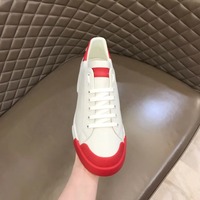 Chaussures de sport et de marche de luxe pour hommes et femmes, mocassins confortables et tendance, blanc et rouge, automne-hiver, en caoutchouc et maille de haute qualité