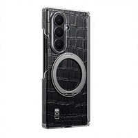 Étui de téléphone pliable à motif animalier pour Honor Magic V6 avec support magnétique anti-chute en matériau PUTPU
