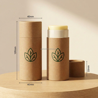 Tube en papier kraft écologique sur mesure pour déodorant naturel et bâtonnets corporels avec base à poussoir et conception anti-fuite