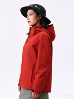 Veste imperméable coupe-vent unisexe pour l'hiver, avec capuche, en tissu extérieur rigide, doublée de polaire intégrée, idéale pour les aventures