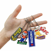 BSCI/CE Impresión personalizada Fabricante Silicona Goma suave Recuerdos 2D/ 3D personalizados Llaveros de PVC