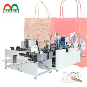 FY-88 Automatic Paper Bag Twisted Rope Handle Making and Pasting Machine with hot-melt glue