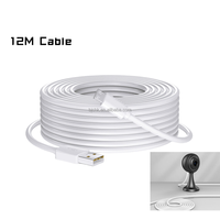 Kabel Pengisian Cepat USB A ke Android 12m 3A dengan Jaket TPE Putih untuk Ponsel/Kamera/Printer/Komputer/Scanner