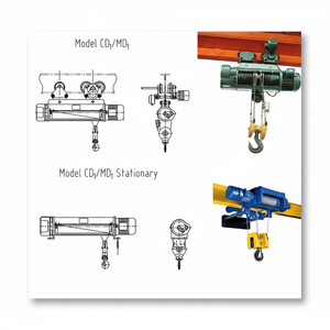 Nouveaux palans électriques à câble métallique à prix de gros, 2 tonnes, 3 tonnes, 5 tonnes, avec télécommande pour usine de fabrication - Product Image 3