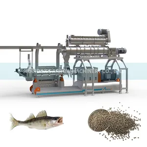 Middle Scale Pellet Machine Floating Fish Feed Extrusion Fish Food Extruder Processing Line