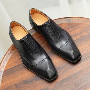 New Designer Men's Casual & Business Formal Shoes with <b>Block</b> Engraved square Toe Height Increasing Waterproof Autumn - Product Image 2