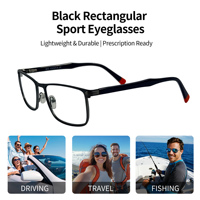 SHIAN SAO39 Monturas de Gafas Metálicas Cuadradas con Aro Completo para Lectura, Aptas para Todas las Formas de Rostro, Lentes de PC, Gafas Ópticas al por Mayor de Jiangxi