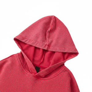 เสื้อมีฮู้ดแบบซิปด้านหน้าสำหรับทุกเพศเสื้อฟลีซสีดำระยิบระยับทันสมัยตามสั่งสำหรับฤดูหนาวผ้าคอตตอน100% - Product Image 1