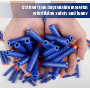 Color <span class=keywords><strong>azul</strong></span>, 120 Uds., dardos de espuma Eva suave + 2 uds., muñequeras, paquete de dardos de recarga certificado CPC para niños, favores de fiesta - Product Image 5