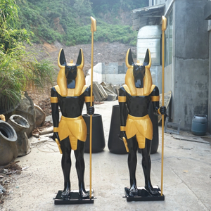 Statua Personalizzata Scultura Africana Anubis Dio Cane Ornamenti Decorazioni per la Casa Artigianato Egiziano in Resina Scultura del Faraone - Product Image 4